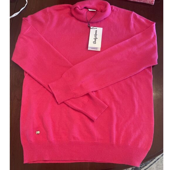 NWT Daily Sports Womens Knit Turtleneck Sweater MEDIUM Hot Pink Cashmere Winter - Picture 1 of 10